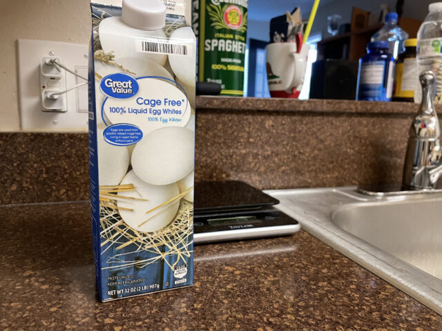 One Quart Egg White Carton to Get 200g Protein per Day