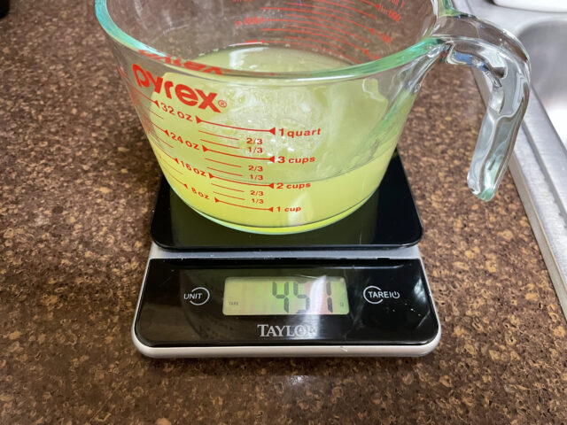 Egg Whites on Scale Showing 450g to get 200g of protein per day